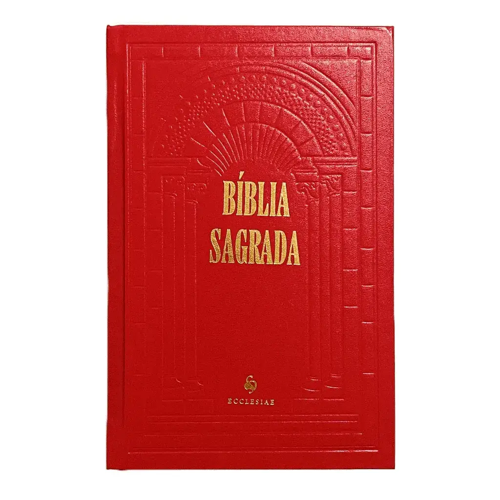 Bíblia Sagrada Tradução Pe. Manuel de Matos Soares Vermelha Capa Dura Ed. Ecclesiae