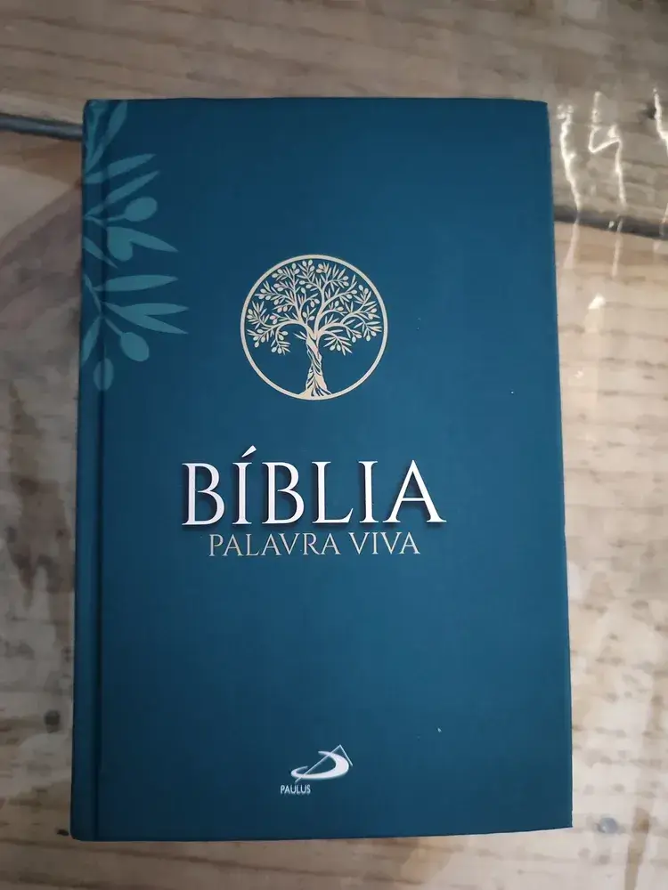Bíblia Palavra Viva detalhe da capa de foto de comentários Mercado Livre