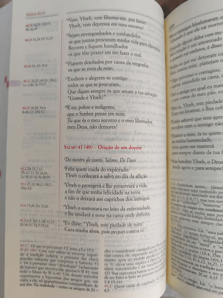 Bíblia Palavra Viva detalhe da página de foto de comentários Mercado Livre