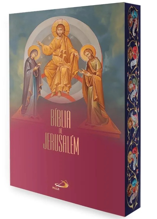 Imagem de uma Bíblia com capa ilustrada, destacando a importância do texto sagrado na fé cristã.