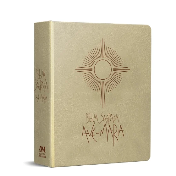 Bíblia Sagrada Ave Maria - Capa Eucaristia. Utilizada por Frei Gilson nos Rosários da Madrugada