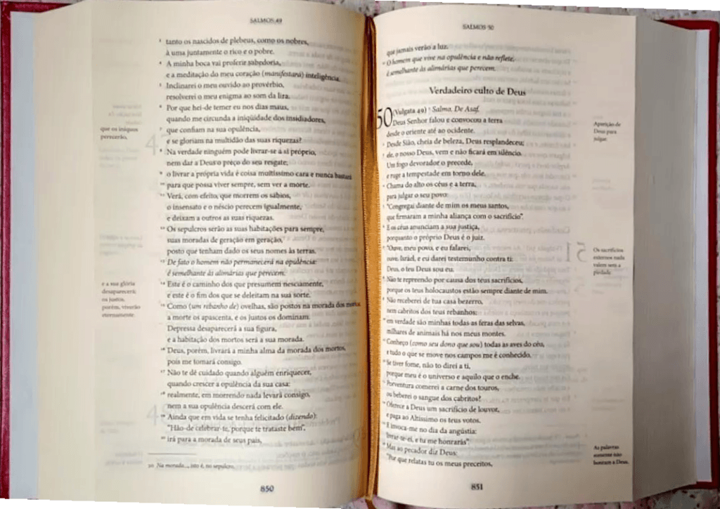 Bíblia Sagrada Tradução Pe. Manuel de Matos Soares Vermelha Capa Dura Ed. Ecclesiae