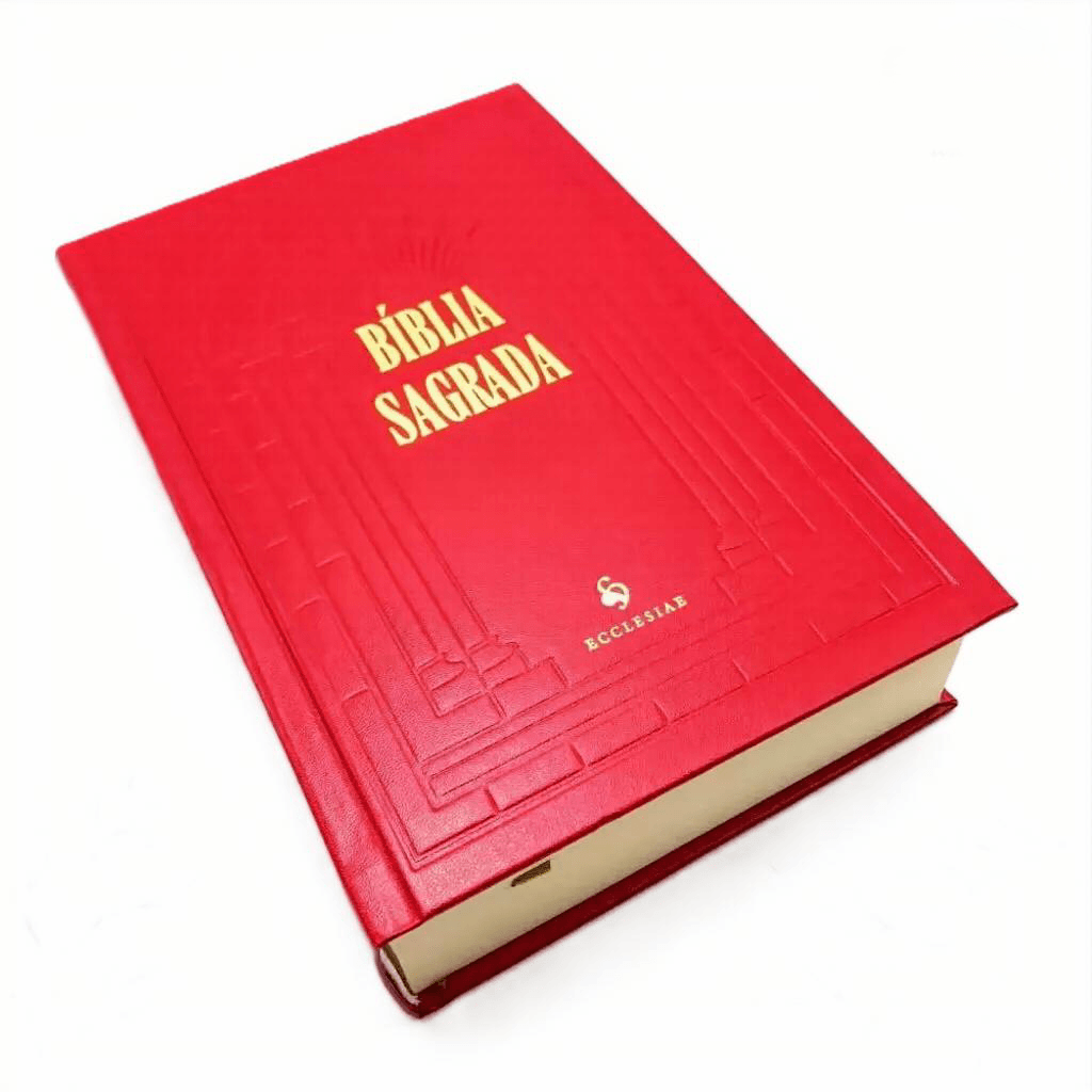 Bíblia Sagrada Tradução Pe. Manuel de Matos Soares Vermelha Capa Dura Ed. Ecclesiae