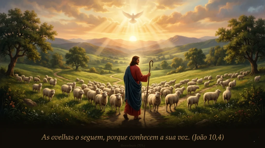 As ovelhas o seguem. Jo 10, 4
