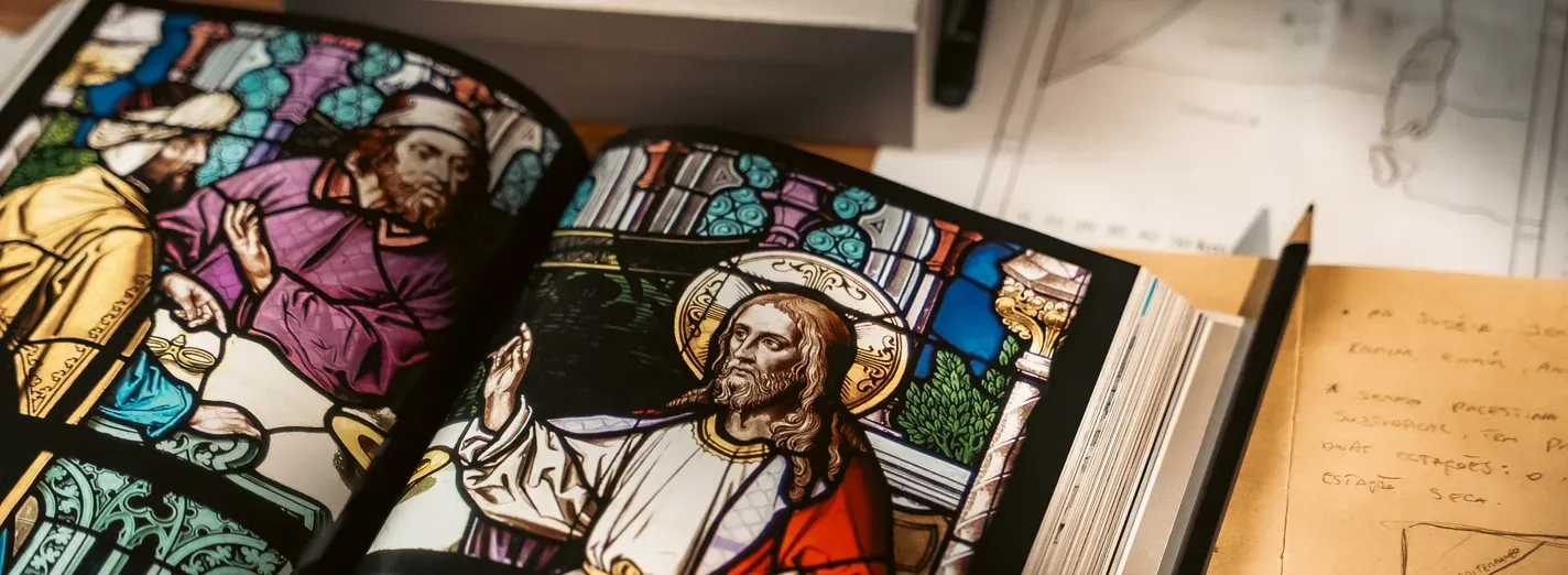 O Evangelho de Jesus explicado - página e detalhes artísticos